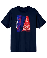 Sonic the Hedgehog Men's Fast Navy Blue Graphic Tee - M