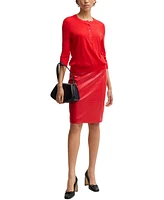 Boss by Hugo Women's Merino Wool Henley Sweater