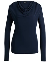 Boss by Hugo Boss Women's Cowl-Neck Long-Sleeved Top