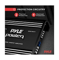 Pyle 2-Channel Bridgeable Mosfet Car Amplifier, 2000 Watts