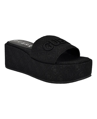 Guess Women's Bintai Platform Slide Wedge Sandals