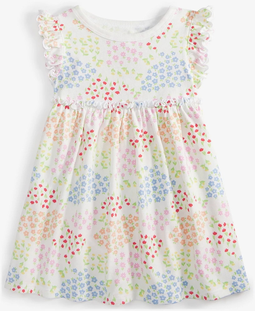 First Impressions Baby Girls Flower Garden Printed Dress, Exclusively at Macy's