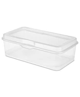 Sterilite Plastic Stacking FlipTop Latching Storage Box Container, Clear 24 Pack