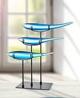 Dale Tiffany 3-Blue Fish Figurine