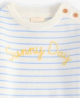 First Impressions Baby Sunny Day Striped Cotton Sweater, Exclusively at Macy's