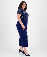 Ak Anne Klein Plus High-Rise Cropped Pull-On Pants