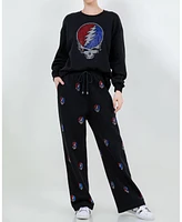 Meghan Fabulous Women's Grateful Dead Dancing Bears Sequin Lounge Pant