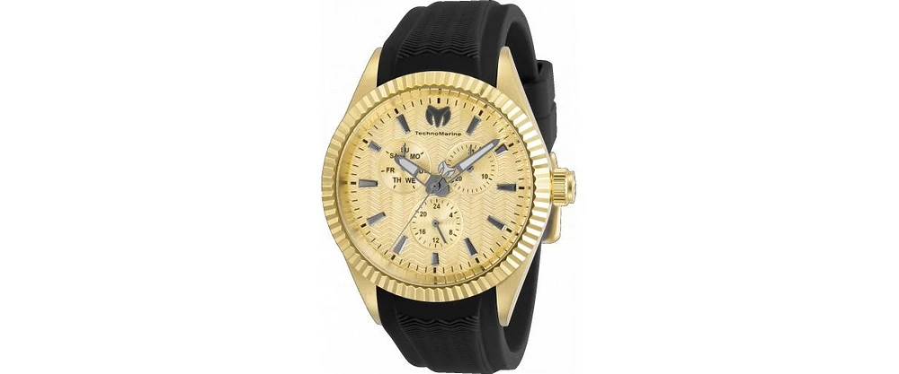 TechnoMarine Men's Tm-719024 Sea Quartz 3 Hand Gold Dial Watch