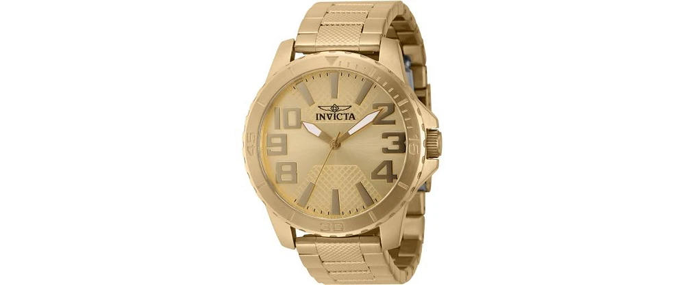 Invicta Men's 46306 Speedway Quartz 3 Hand Gold Dial Watch