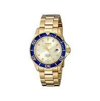 Invicta Men's Pro Diver Quartz 3 Hand Gold Dial Watch