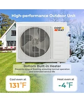 18K Btu(24000 Btu Ashrae) 2 Zone 12K Btu 20 SEER2 Mini Split Air Conditioner Work with Alexa