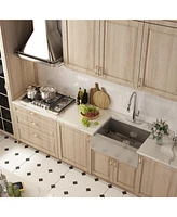 Casainc 30inch L Single Bowl Stainless Steel Farmhouse Kitchen Sink