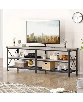 gaomon Tv Stand for 65 70 Inch Tv, Industrial Entertainment Center Tv Media Console Table