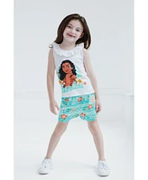 Nightmare Before Christmas Girls Disney Princess Moana Belle Minnie Mouse Tank Top and French Terry Shorts to