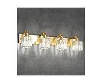 gaomon Modern Crystal Bathroom Vanity Lights Gold Bathroom Light Fixtures Crystal Vanity Shower Lights Over Mirror