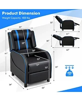 Gouun Pu Leather Massage Gaming Recliner Chair with Side Pockets