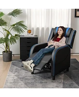 Gouun Pu Leather Massage Gaming Recliner Chair with Side Pockets