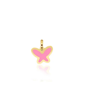 The Lovery Bubblegum Pink Butterfly Charm 14K Gold millimeters