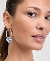 I.n.c. International Concepts Gold-Tone Color Stone Oval Drop Earrings, Exclusively at Macy's