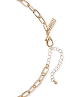 I.n.c. International Concepts Gold-Tone Pave & Rectangle Link Statement Necklace, 20-1/2"+ 3" extender, Exclusively at Macy's