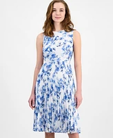 Anne Klein Women's Sleeveless Floral Fit & Flare Dress
