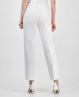 Anne Klein Petite Pull-On Mid-Rise Hollywood-Waist Pants