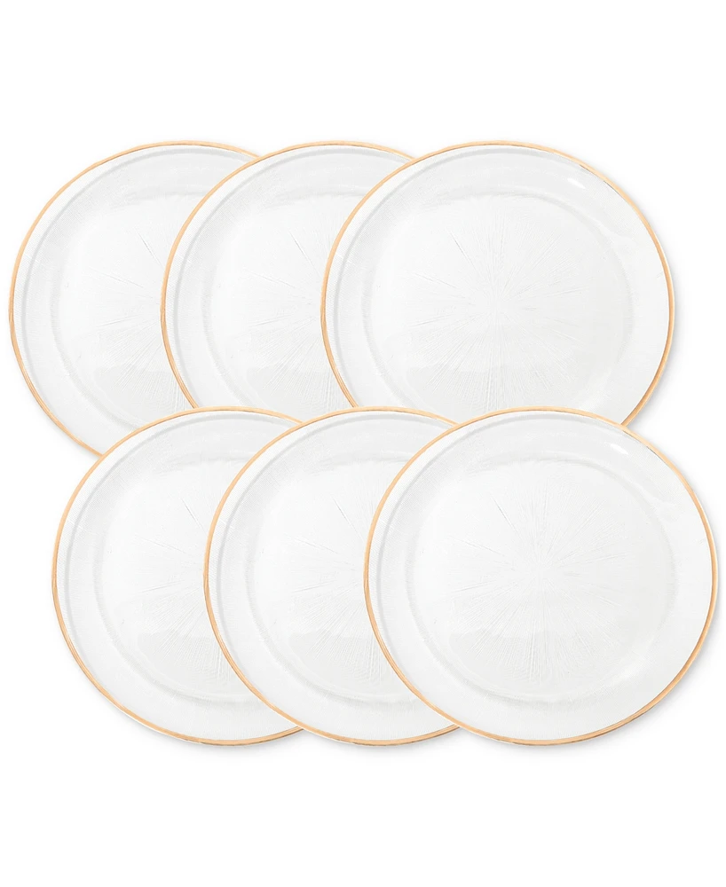 American Atelier Elite Gold Glass Charger Plates, Set of 6