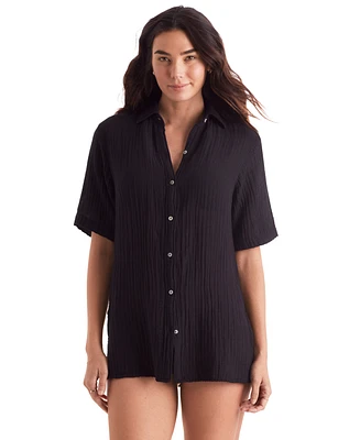 Mimi Flamingo Women's Vista Shirt Swim Cover-Up