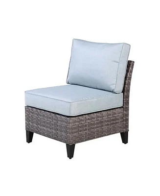 Four Seasons Courtyard Serronova Brisbane Aluminum Cushioned Chair, Light Gray