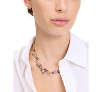 Kate Spade New York Gold-Tone Stone & Cubic Zirconia Bursting Blooms Statement Necklace, 16" + 3" extender