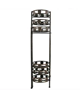 Sunnydaze Decor 45-Inch 6-Tier Indoor/Outdoor Folding Metal Plant Stand - Bronze Finish