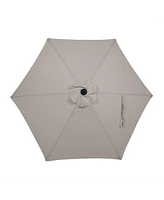 Sunnydaze Decor 7.5 Foot Outdoor Patio Umbrella with Tilt & Crank, Aluminum