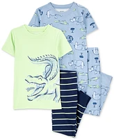 Carter's Toddler Boys Alligator Cotton Pajamas, 4-Piece Set