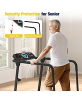 Redliro Walking Treadmill with Long Handrails 300lbs Capacity Recovery Fitness Exercise Machine for Seniors