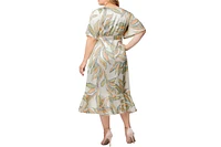 Kiyonna Plus Chloe Midi Wrap Dress