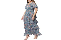 Kiyonna Plus Tour de Flounce Evening Gown
