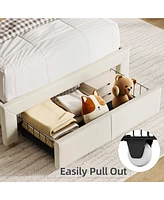 gaomon Twin Size Bed Frames with Storage Headboard