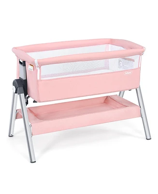 Gouun Portable Baby Bedside Sleeper with Adjustable Heights and Angle