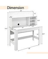 Gouun 48 Inch Writing Computer Desk with Anti-Tipping Kits and Cable Management Hole