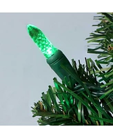 70-led Christmas Outdoor String Lights - M6 Faceted Style Bulbs 21-Foot Lighted Length Multi