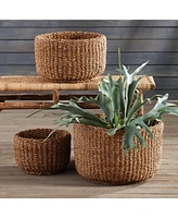 Napa Home & Garden Seagrass Cylindrical Baskets, Set Of 3