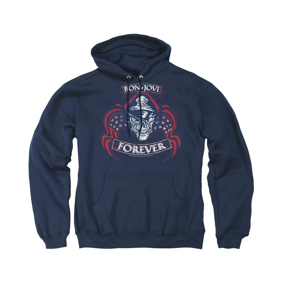 Bon Jovi Men's Forever Skull Adult Pull Over Hoodie