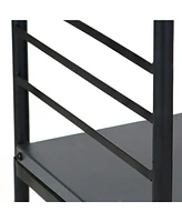 Modern Rounded Edge Iron and Steel Log Rack - Outdoor and Indoor Firewood Storage - Ideal for Garage, Shed and Porch
