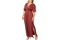 Kiyonna Women's Plus Size Vienna Kimono Sleeve Long Maxi Dress