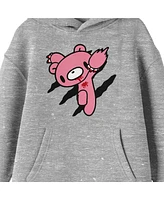 Gloomy Bear Boys Ready to Attack Youth Athletic Heather Gray Graphic Hoodie-Medium