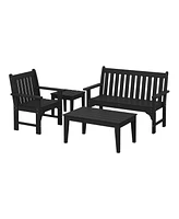 WestinTrends 4-Piece Hdpe Outdoor Patio Furniture Couch Set