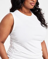 Nina Parker Plus Size Ruched Sleeveless Top