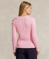 Polo Ralph Lauren Women's Cable-Knit Cotton V-Neck Sweater