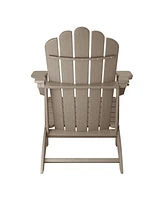 WestinTrends Outdoor Patio Hdpe Adirondack Chair With Cup Holder