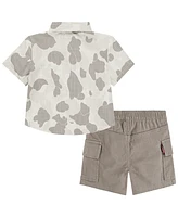 Levi's Toddler Boys 2-Piece Woven Shirt and Cargo Shorts